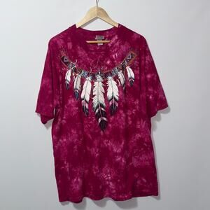 Ragtop vintage pink Tie Dye short sleeve Shirt women’s size XL